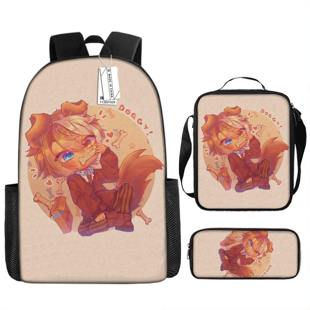 Luxury Novelty Peculiar Cool Anime Cartoon 3D Print 3pcs/Set pupil School Bags Laptop Daypack Backpack Lunch bag Pencil Case