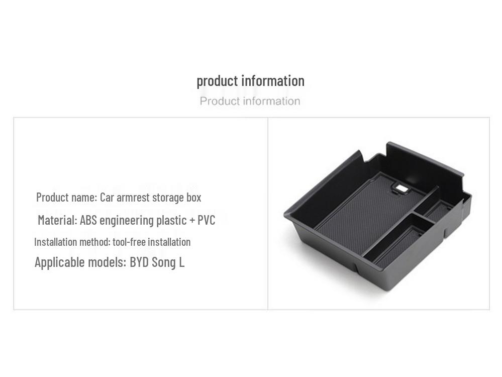 BYD Song L Armrest Storage Organizer for Center Console