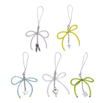 Unique Bowknot Pendant Phonechain Trendy Keychain Accessory  Simple Portable Phone Decoration for Bags and Cameras