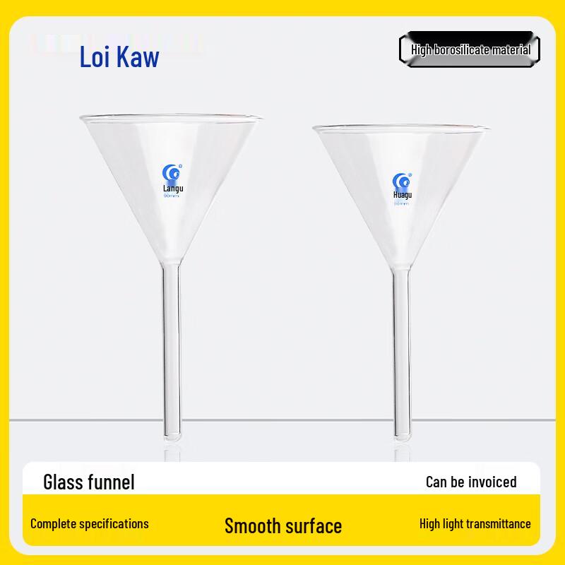 Leigu Borosilicate Glass Laboratory Funnel 90mm Mouth Diameter