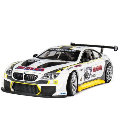 M6 GT3 Rennauto-Modellspielzeug aus Druckguss im Maßstab 1:24, zurückziehbares Spielzeugfahrzeug mit Ton und Licht für Kinder, Kleinkinder, Jungen und Mädchen, Geschenkkollektion