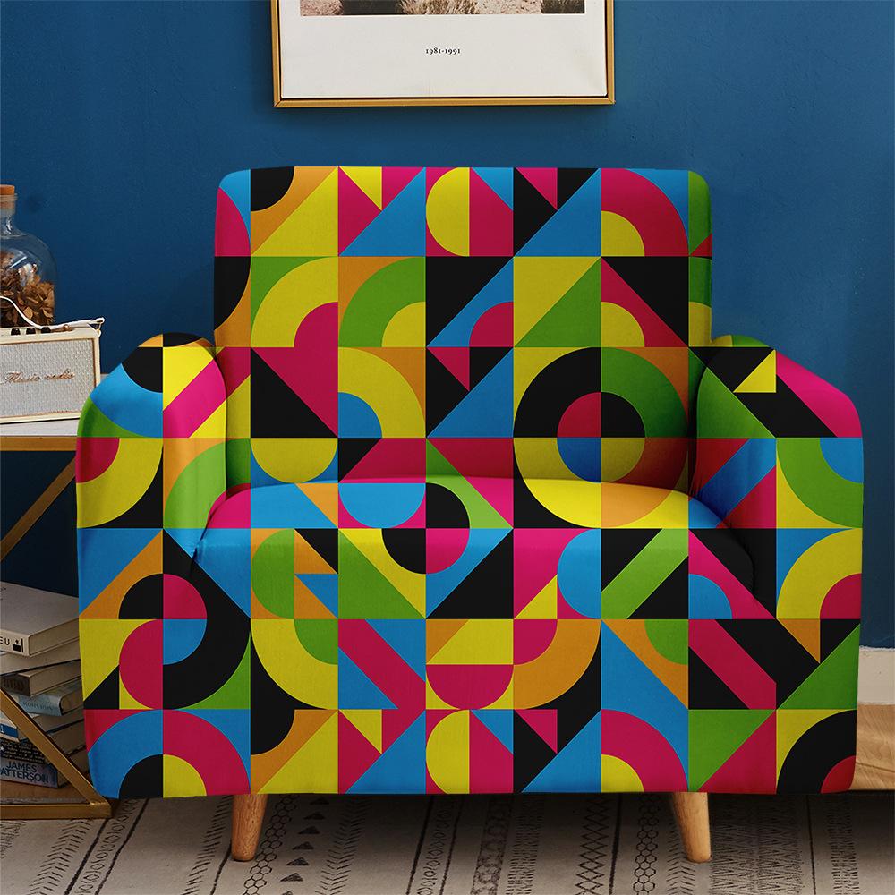 Ebay Sofa Cover Geometric Pattern Prismatic Dustproof Elastic Sofa Cover Fully Enclosed