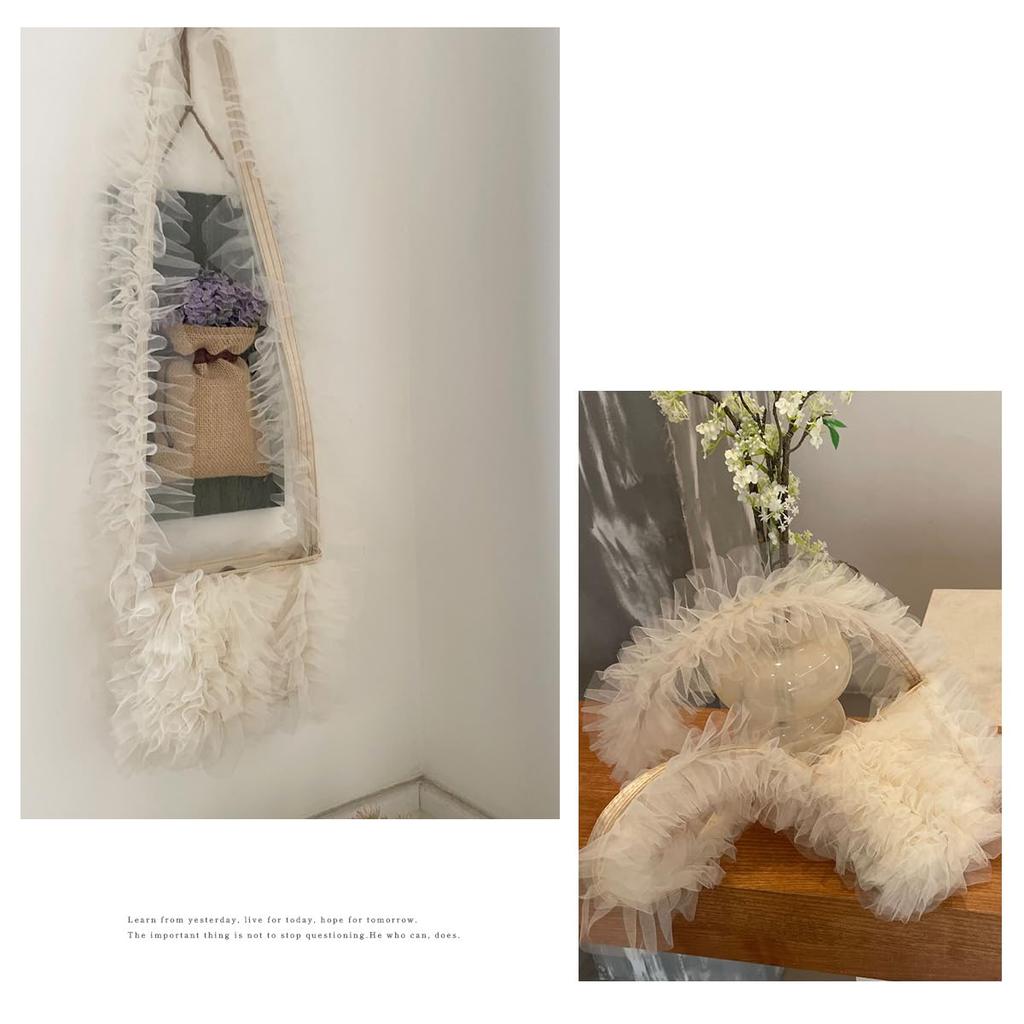 Mini Shoulder Bag Handbag Ruffle Minimalist Cute Light Korean Stylish Tulle Mini Ruffle Bag [DIVA Rose] Women's (Gray)