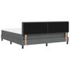 Boxspring Bed with Headboard Dark Grey 180 X 200 Cm Fabric