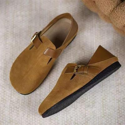Retro Word with Mary Jane Single Shoes Women's Shoes 2025 New Niche Design Gentle and Versatile Two Wear Doudou Shoes