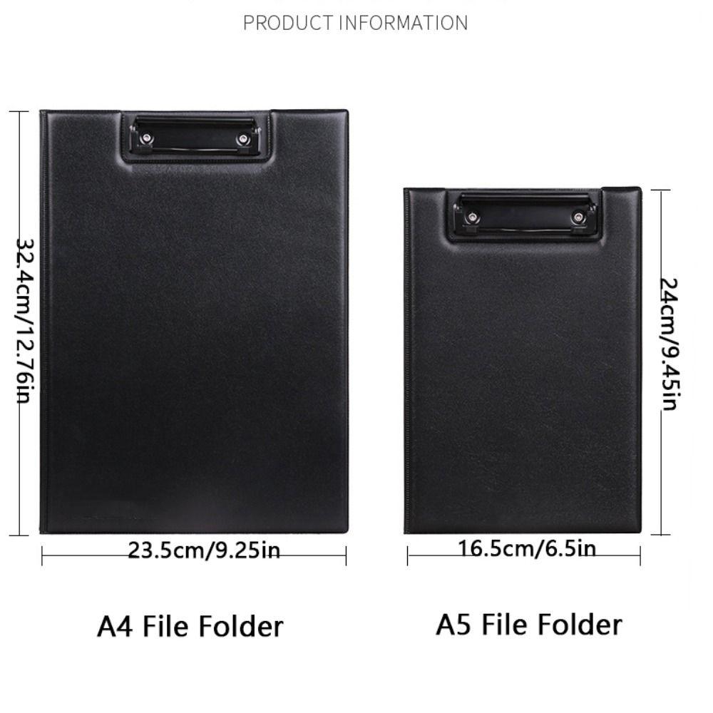 A4/A5 Clip Boards Black Contract Clamp Ultra-Smooth Writing Pad  Business Meeting