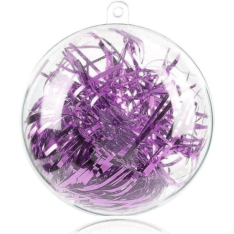 Clear Fillable Ornaments Ball 5/6/8/10/14CM DIY Plastic Acrylic Fillable Ball for Christmas Party Decor Xmas Tree