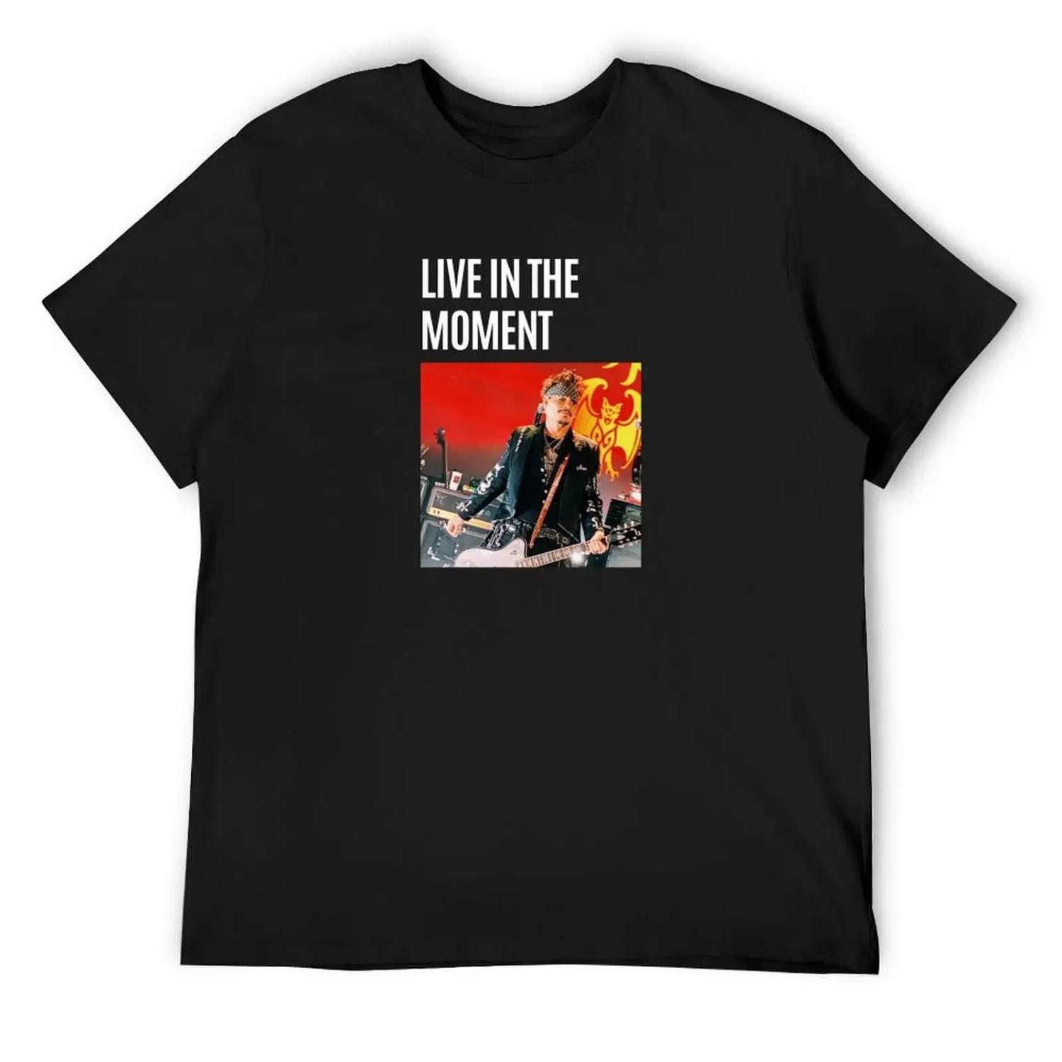 

Live In The Moment T-Shirt shirts graphic tee clothes plus size tops men clothes XXXXXL чорний