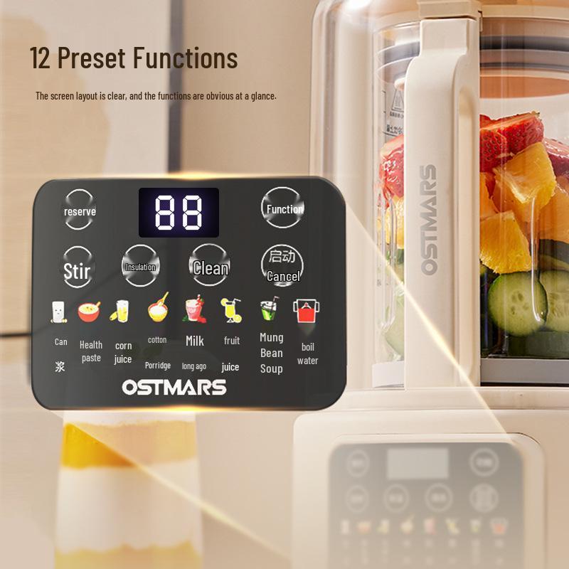 OSTMARS Tichý Sojový mlékovar a Potravinový procesor: Stroj Multifunkční, Bez Vaření, Bez Filtru, Bez Zbytků, Plně Automatický, Bořící Zdi.
