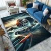 1pc Speeding Race Car Rug, Digital Printed Home Chair Sofa Mat, Durable Office Area Carpet, Beautiful Festival Decorations