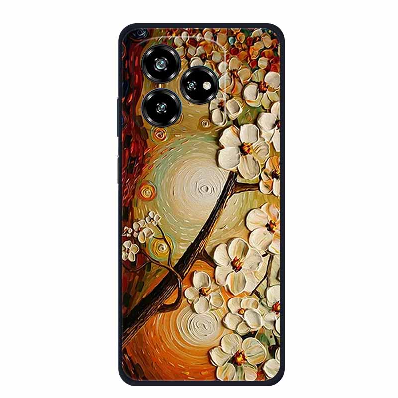 3D Relief Emboss Case For ZTE Axon 60 50 lite Blade A75 A73 4G V60 Design V50 Design 4G Black Silicone Soft Back Cover Case Capa