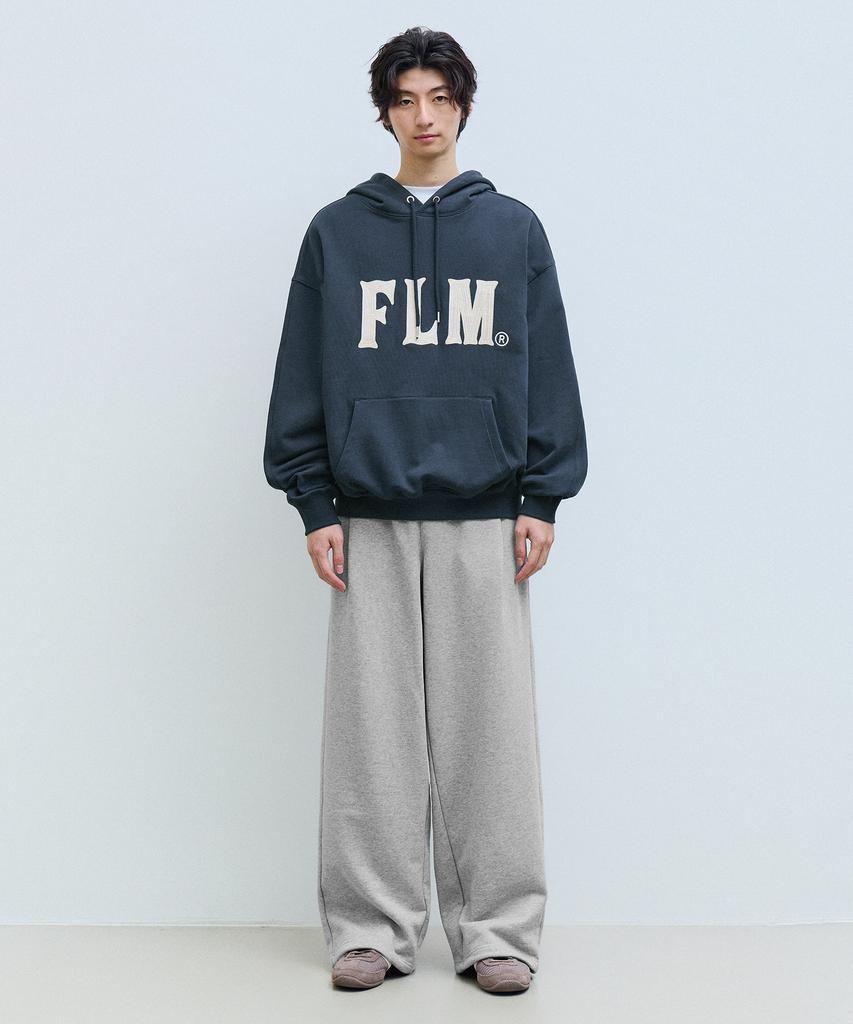 Flm Stitch Logo Hoodie - Charcoal