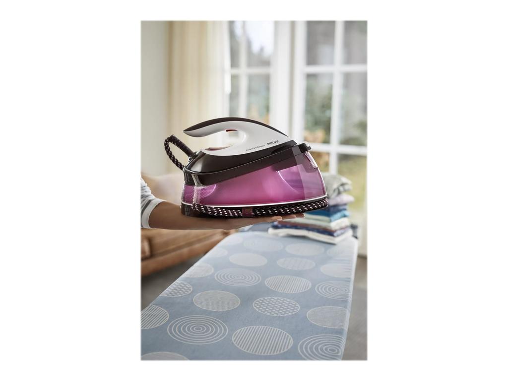 Philips steam station | GC7842/40 PerfectCare Compact | 2400 W | 1.5 L | 6.5 bar | Automatic shut-off | Vertical steam function | White/purple