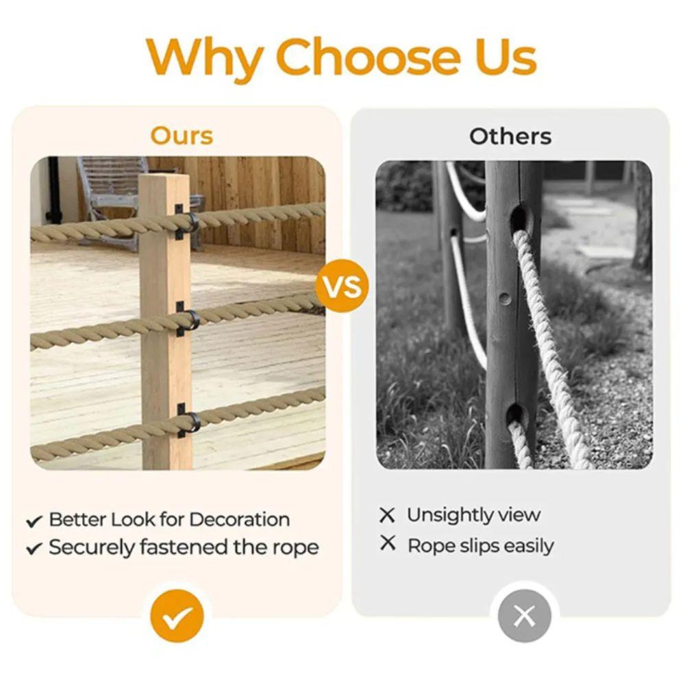 Rostschutzbeschichtung Seilklemmen Edelstahlmaterial Dekorative Seilgeländer Landschaftsgestaltung