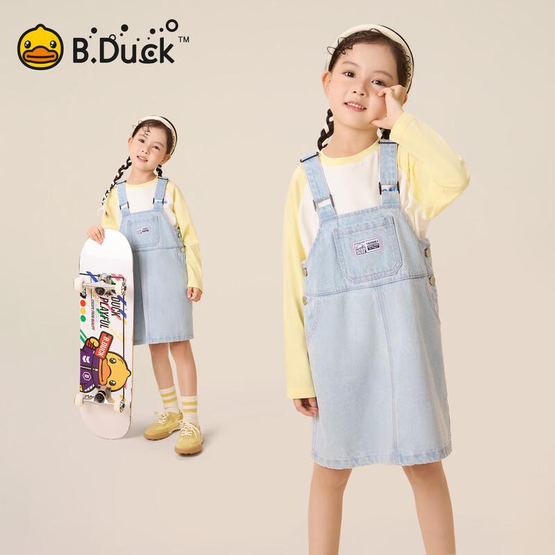 B.Duck Kids Denim Suspenders Dress