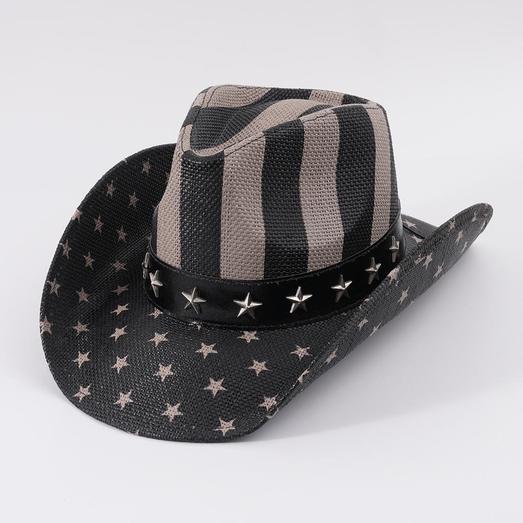 Dayan western cowboy hat men's summer outdoor vacation beach straw hat women's cow head belt Tibetan hat