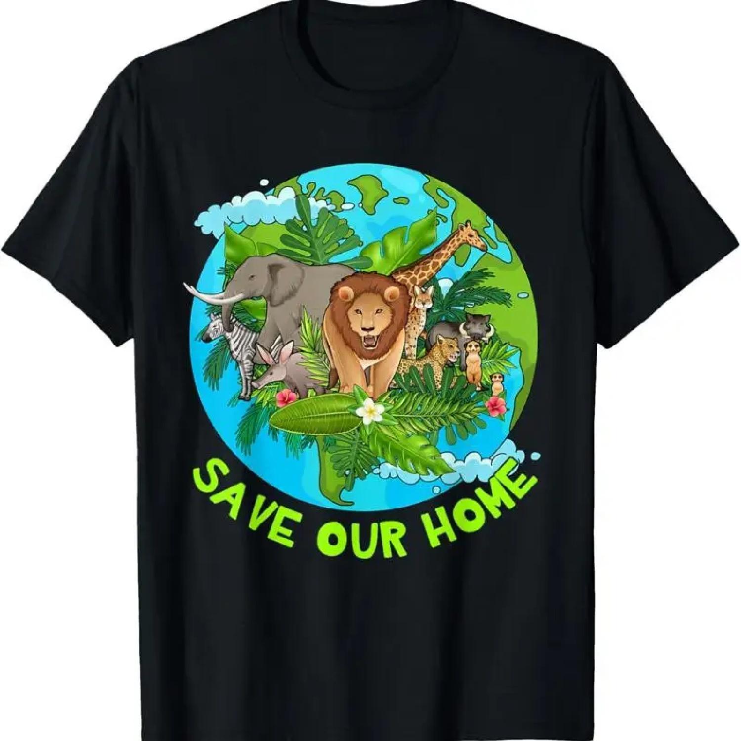 Save Our Home Animals Earth Day Planet Anniversary T Shirt S