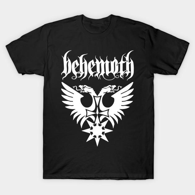 

Men Black Print T-shirt Behemoth! No-Cut Transfer Paper Print Cotton Tshirt S чорний
