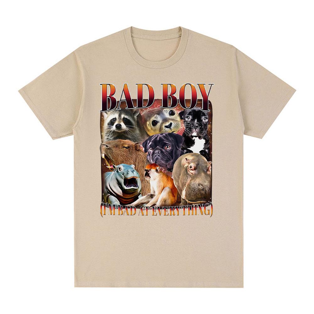 Funny Raccoon Capybara Hippo Meme 100cotton Unisexs shirt ONeck Short Sleeve Harajuku Womens summer fashion oversized Tshirt