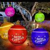 Christmas Inflatable Ball Brightly Colored PVC Xmas Ornament Festive Print Ball Party Festive Atmosphere Decor Celebration Ball