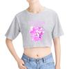 Anime K-Pop Lovci démonů Crop topy Dámské O-výstřih Krátký rukáv Tričko Dívčí móda Dámské Harajuku Krátký rukáv Ležérní