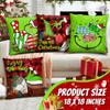 4PCS Christmas Happy Throw Pillow Cover, 18 X 18 Inch, Winter Holiday Cushion Cover Sofa Decor
