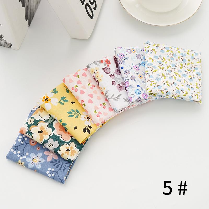 Pure Cotton Patchwork Fabric Set - Printed Fabric Scraps for Doll Clothes & Hair Ties, Handmade DIY Projects