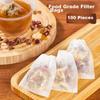 Corn Fiber Tea Filter Bags, 100 Count, Drawstring Tea Bags, Filter Tea Residue, Chinese Herbal  Bags, Marinade Spice Bags