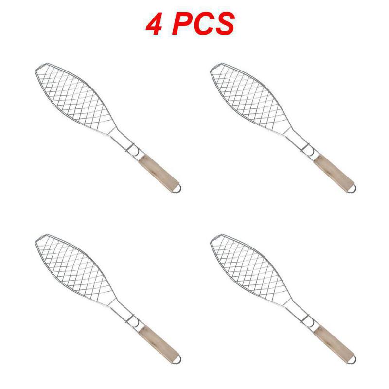 Outdoor Roasting Fish Grilling Basket Vegetable with Folding Handle Flexible Nonstick Barbecue Tool Portable Burger Mesh BBQ