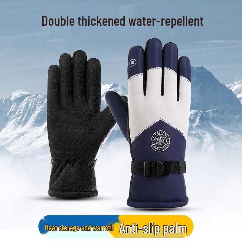 Touchscreen Kaltwetter Ski- & Fahrradhandschuhe für Damen und Herren - Warm, Spritzwassergeschützt, Samtgefüttert