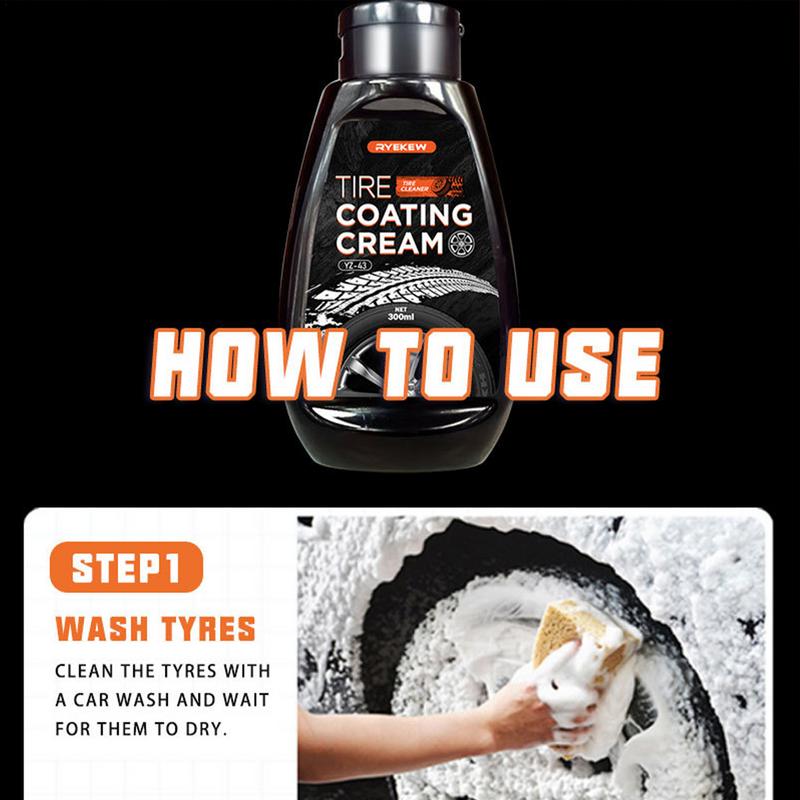 Tire Wax Auto Tire Dressing 300ml Car Tire Coating Shine For High Gloss Shine & Durability Get Long-Lasting Protection & Renewal