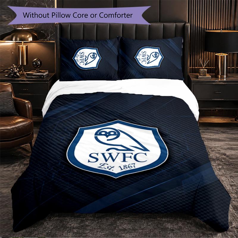 Biancheria da Letto a Tema Sheffield Wednesday Set 3 Pezzi Copripiumino Biancheria da Letto Decorativa Per Camera Adolescenti Decorazione Casa