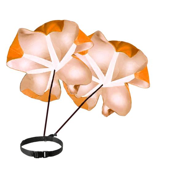 Widerstandsfallschirm, verstellbarer Bund, verschleißfest, gute Zähigkeit, wiederverwendbar, tragbar, Laufgeschwindigkeitstraining, Beschleunigungstraining, Fitness