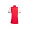 Adidas Ajax Amsterdam 23/24 Home Letter Print Colorblock Short Sleeve Soccer Jersey Men Tops Dark-Red HZ7725