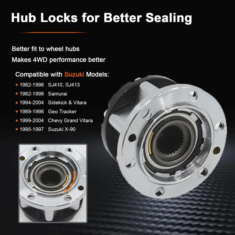 For Suzuki Samurai SJ413 Mechanical Hubs Free Wheel Locking Hubs Vitara Jimny SJ410 X90 Escudo Sierra Alloy 4381060A00 26 Spline