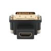 HD Multimedia Interface To DVI Converter 90 Degrees  Upper Elbow Female To Male Monitor Converter