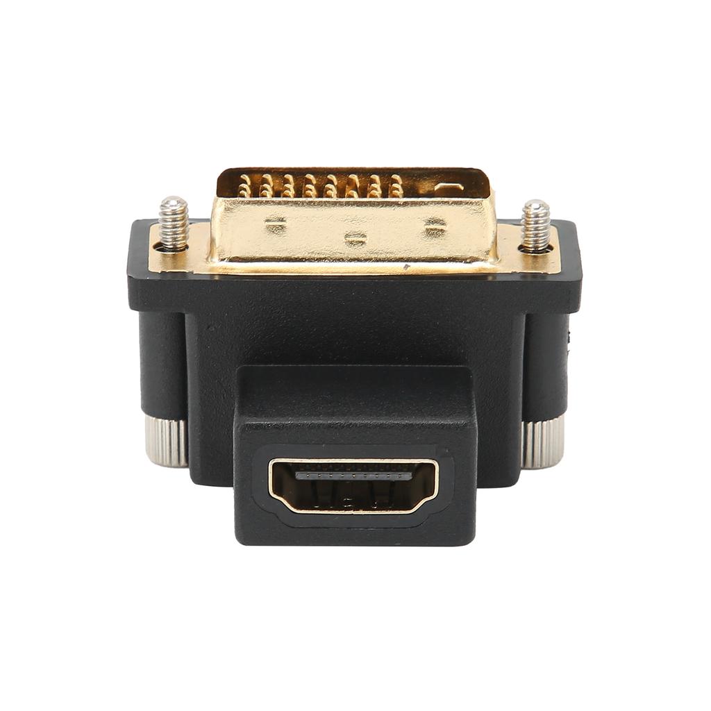 HD Multimedia Interface To DVI Converter 90 Degrees  Upper Elbow Female To Male Monitor Converter
