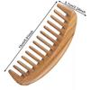 1Pcs Sandalwood Broad-Tooth Curled Hair Wooden Comb Scalp Massage Comb For Women Girls Ladies