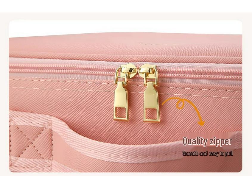 LED Mirror Makeup Bag: Spacious Handbag for Skincare & Cosmetics Storage