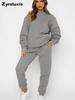 Women's Fall Winter Casual Solid Color Fleece Lined Long Sleeve Pants