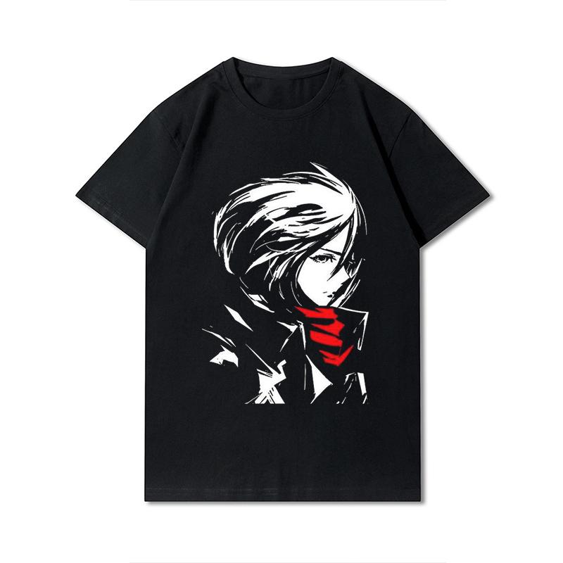 Plus Size Anime Attack On Titan Women's T-shirt Levi·Ackerman Eye Punk Tops Summer Harajuku Loose Gothic Short Sleeves Tshirt