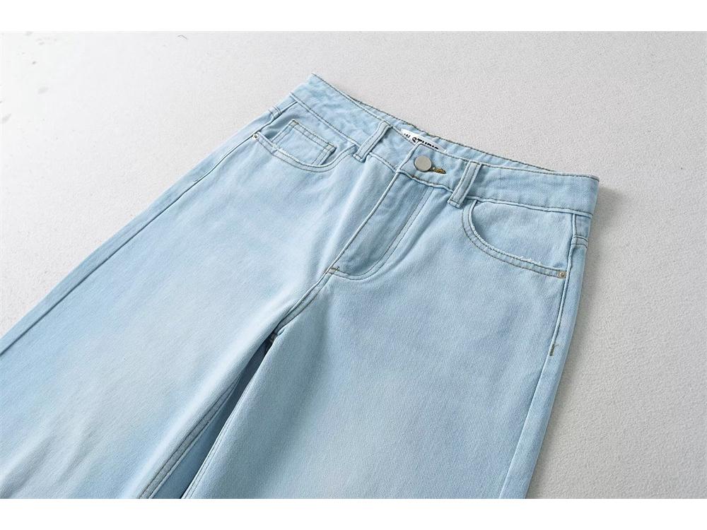 YPFF Women's Trendy Wide-Leg Low-Waist Flare Denim Jeans