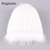 Real Fox Fur Hats Russian Women Knittd Cap Brand High Quality Hand Sewing Winter Beanies Natural Fur Snow Hat