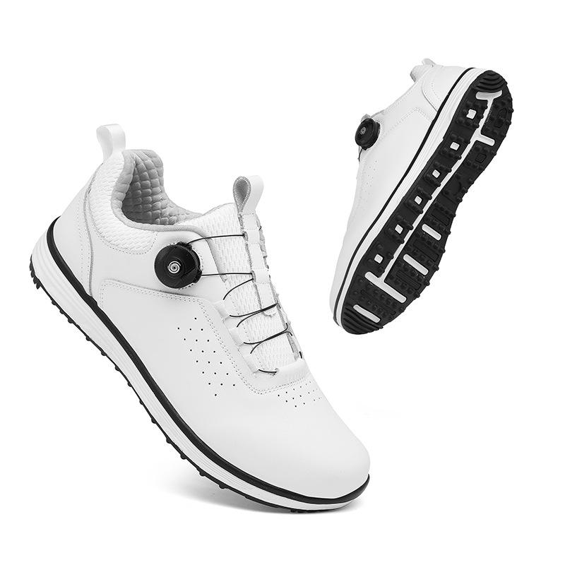 F-022 Men's Breathable Golf Shoes with Fixed Spikes