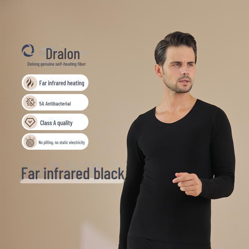 Men's Thermal Velvet Self-Heating Shirt with Antibacterial Mask - Cold-Proof Autumn Wear