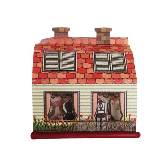 

1:12-й масштаб Маленький будиночок-книжка Складаний мініатюрний орнамент зі прихованою діорамою всередині Ручна робота Реалістичний міні-книжковий декор для лялькових будиночків Декор для книжкових полиць A