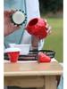 Hand-Painted Strawberry Ceramic Tea Can Ornament for Home Decor and Photography