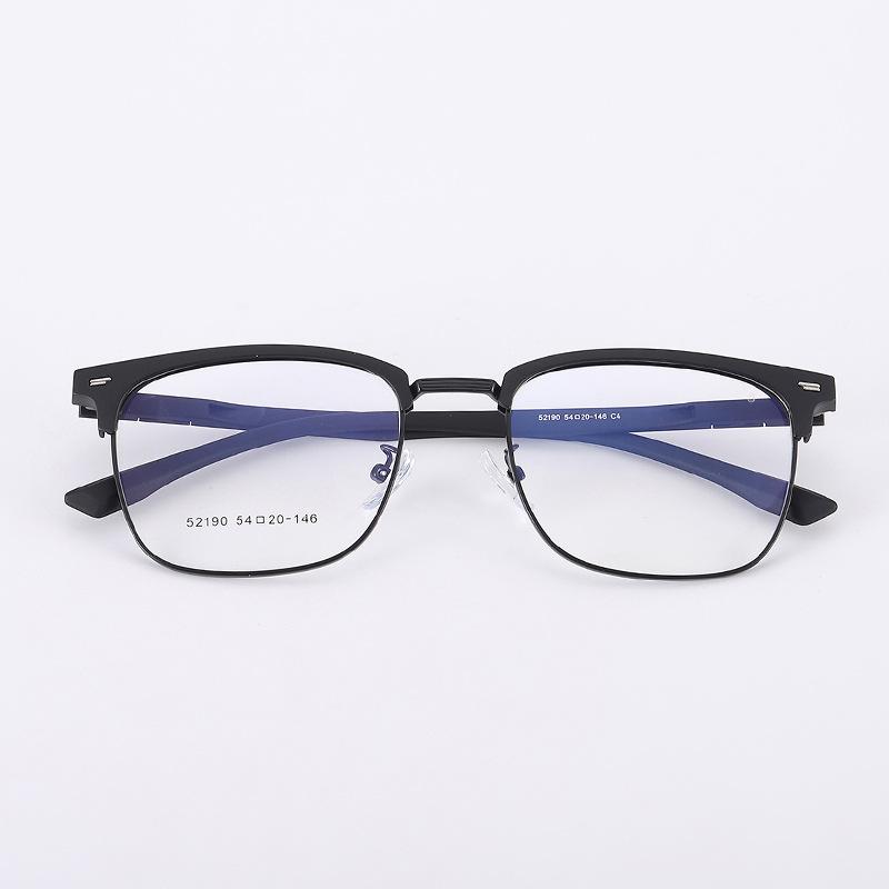

52190 Деловая оправа для очков с бровями Tr90 Оправа для очков для близорукости Мужская и женская ретро простая оправа для очков чёрный