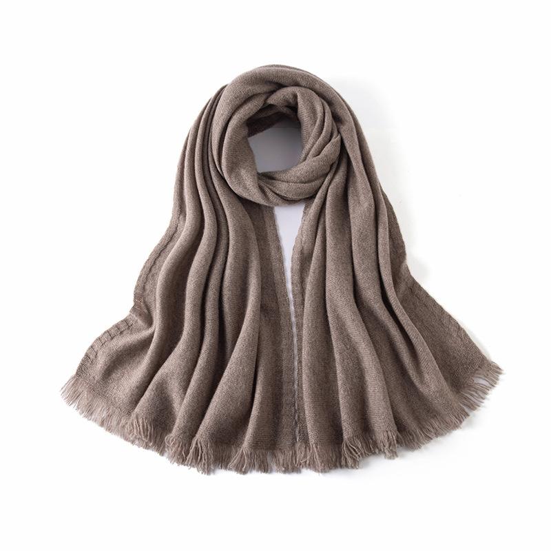 Spring and autumn cashmere knitted large shawl with outer vest knotted shoulder strap women's multi-functional cashmere scarf