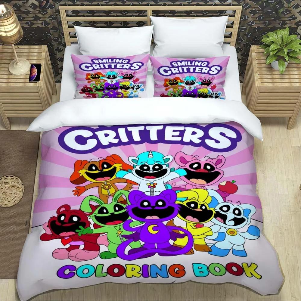 3D Print Anime Smiling Animals CATNAP DOGDAY Bedding Set Brand New Cool Anime Quilt Cover Pillowcase Cute Cartoon Children Gift